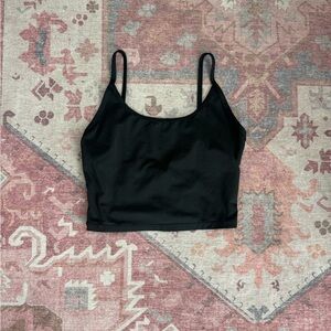 Black Spaghetti Strap Crop Top